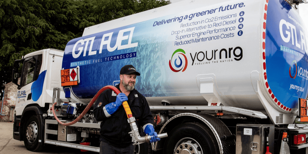 Man in front of Your NRG GTL Fuel Tanker