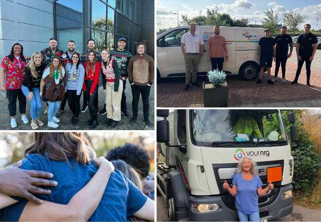 Various People in a Collage About Giving Back