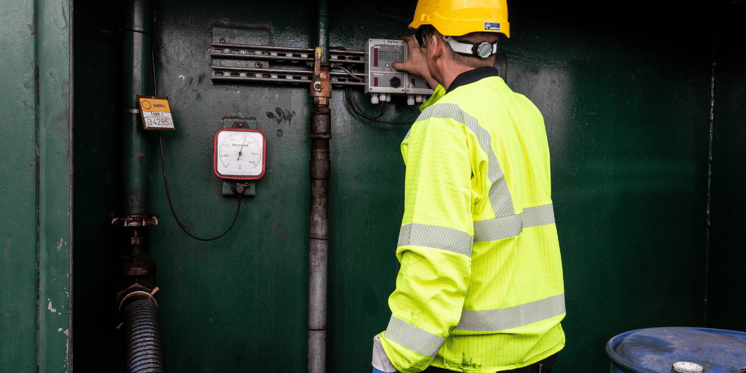 Man Setting Controls