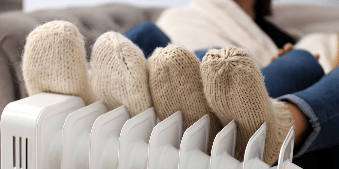 Feet on a Radiator